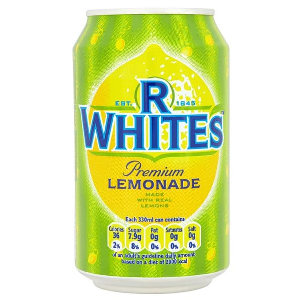 R WHITES LEMONADE CANS Image